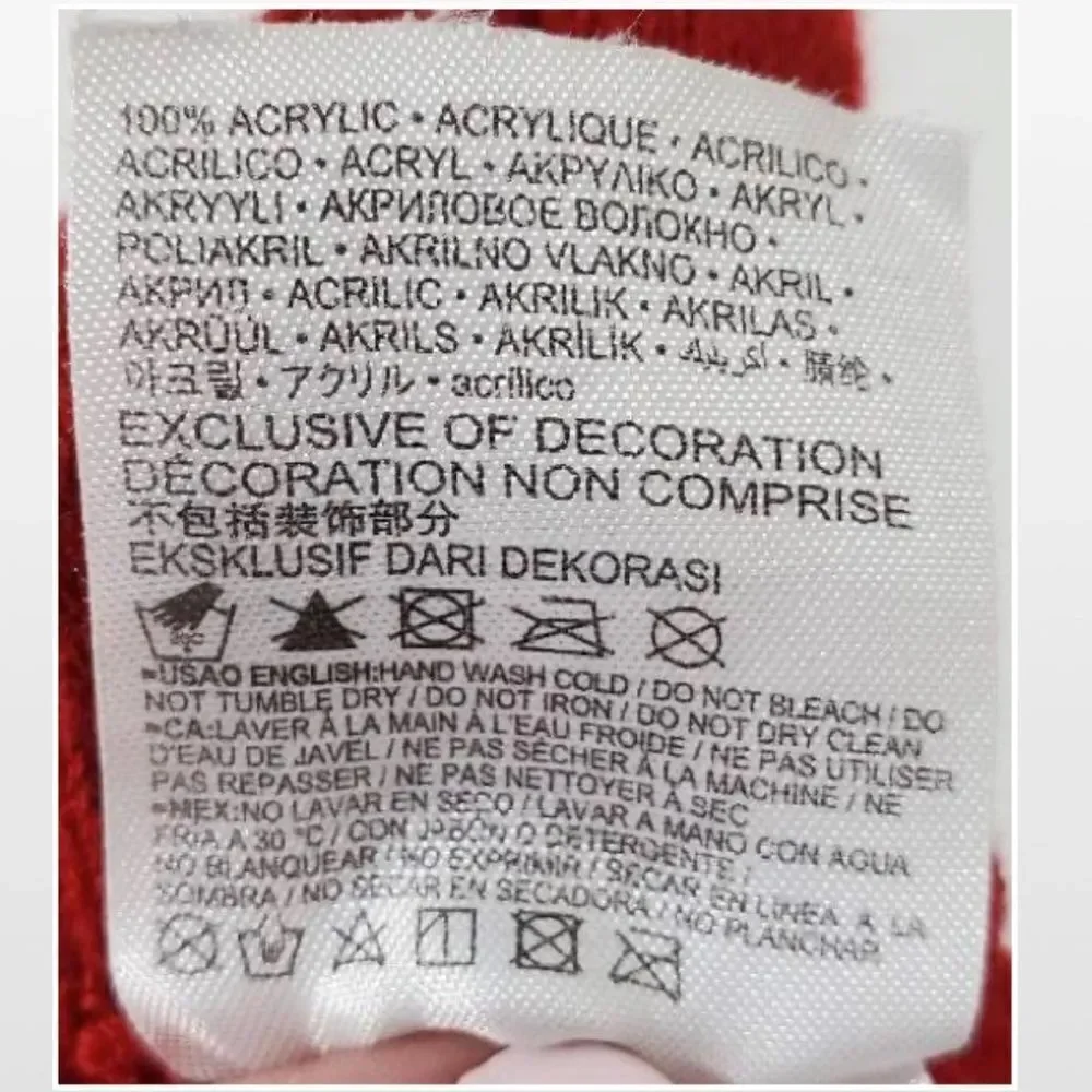 Nike Ribbed Hat & Glove Kid Red Knit Set